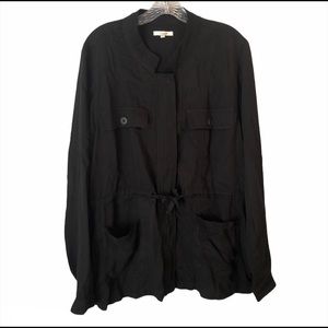 Maurices Black Lightweight Zip Up Snaps Jacket XL